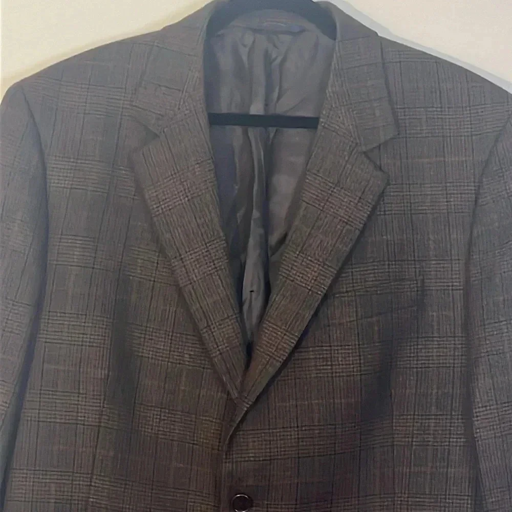 Brooks Brothers | Wool & Cashmere suit jacket sport coat Plaid Men’s size 45R